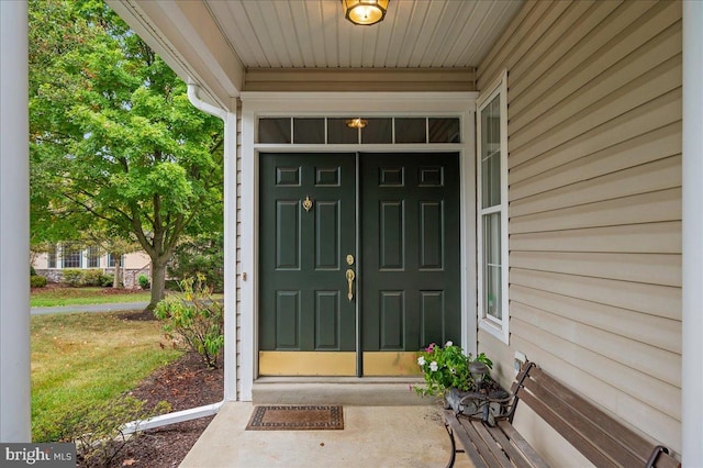 view of doorway to property