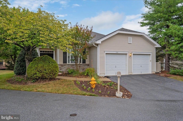 view of front facade with a garage