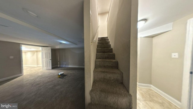 stairs with carpet