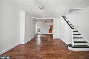 foyer featuring dark hardwood / wood-style floors