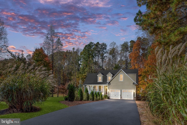 view of front of house featuring a garage