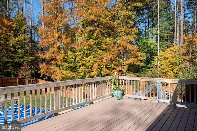 view of wooden deck