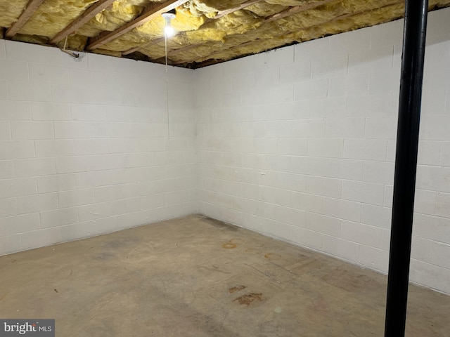 view of basement