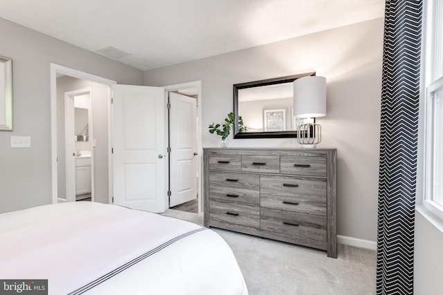 view of carpeted bedroom