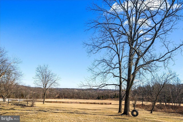 view of yard featuring a rural view