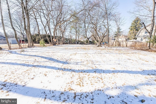 view of snowy yard