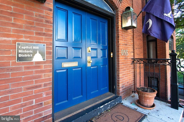 view of doorway to property