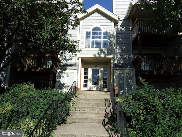 exterior space with a balcony