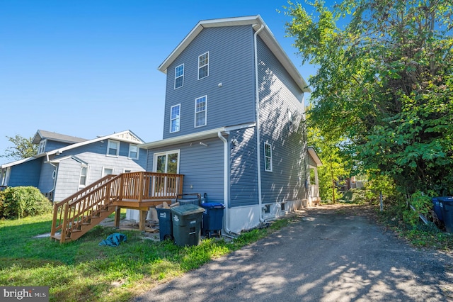 view of rear view of property