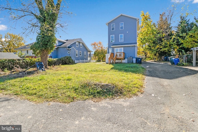 view of property with a front yard