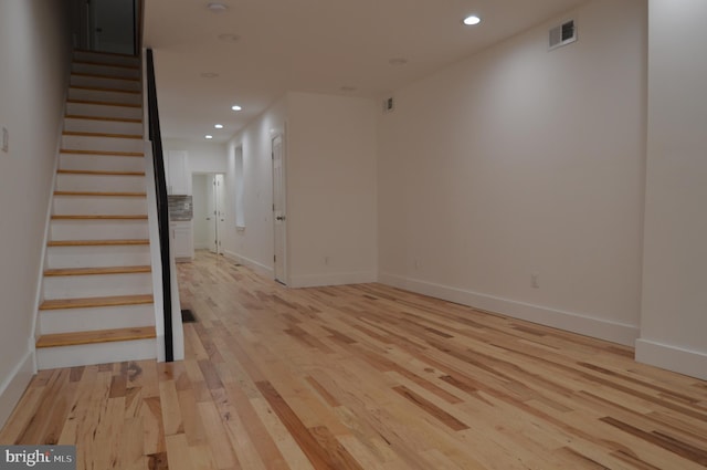 interior space featuring light hardwood / wood-style floors