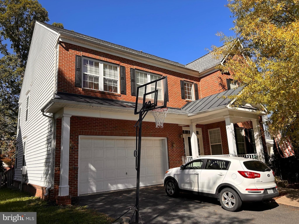 view of property exterior featuring a garage