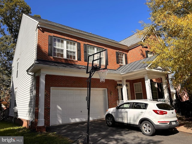 view of property exterior featuring a garage