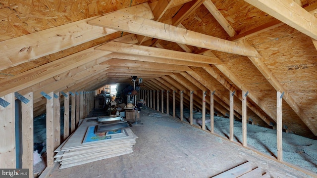 view of attic