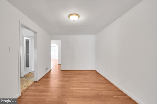 empty room featuring light hardwood / wood-style flooring