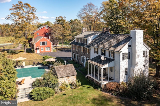 birds eye view of property