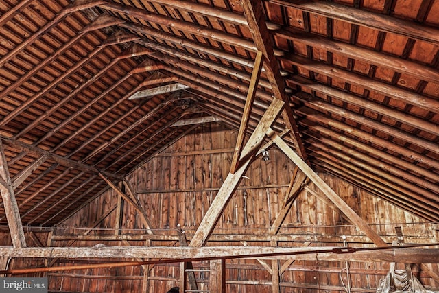 view of attic