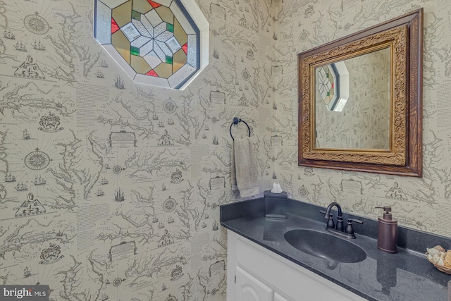 bathroom featuring vanity and plenty of natural light