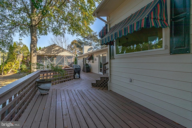 view of wooden terrace