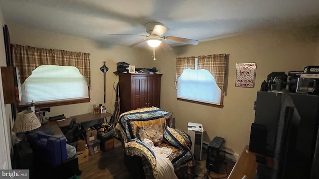 bedroom with ceiling fan