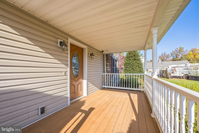 view of wooden terrace