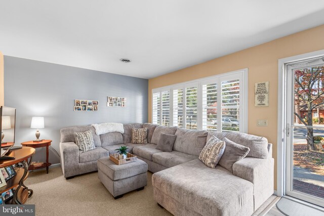 view of carpeted living room