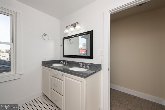 bathroom with vanity