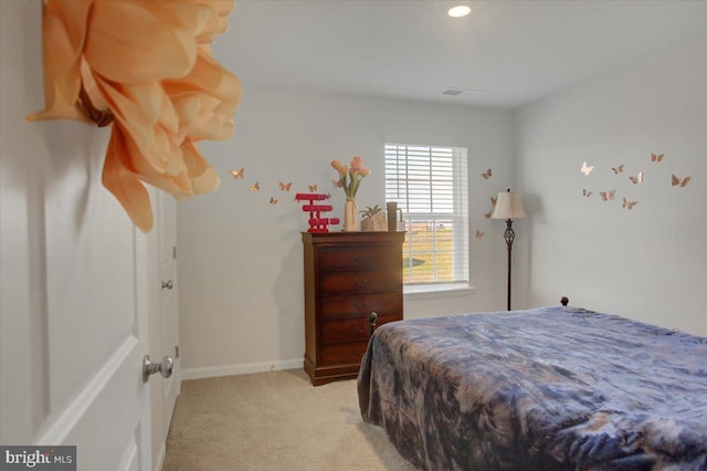 view of carpeted bedroom