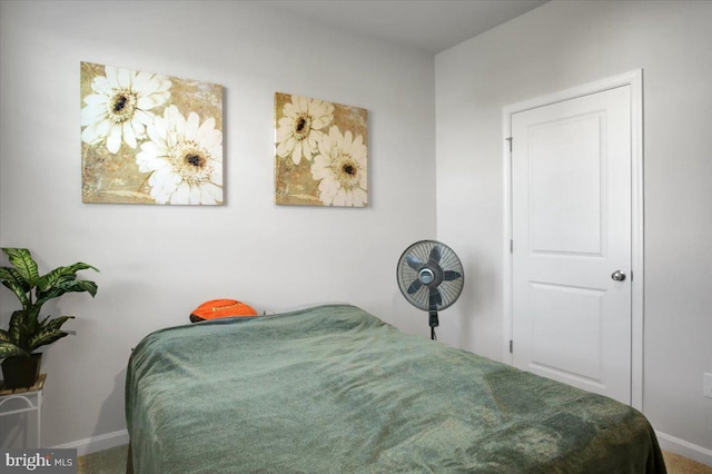 bedroom with carpet flooring