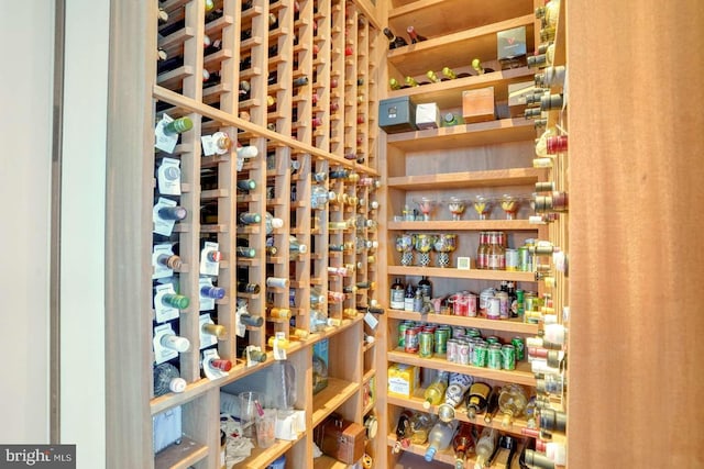 view of wine room