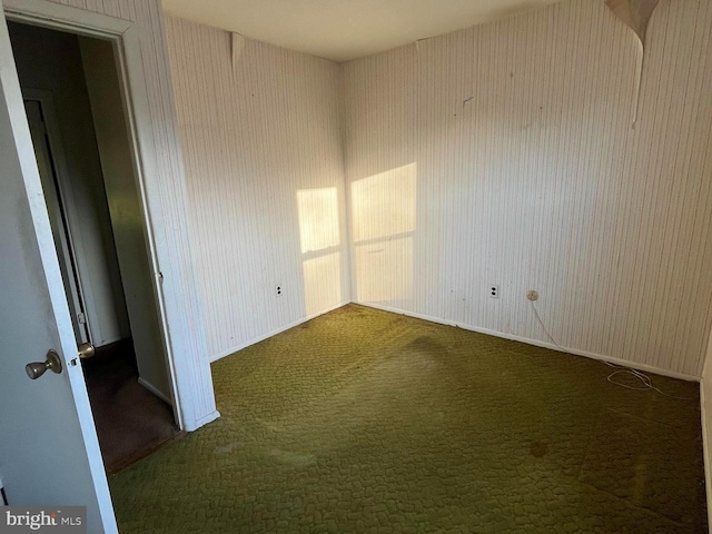 view of carpeted spare room