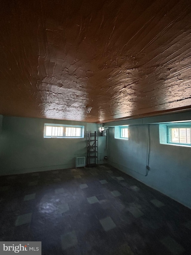 basement with plenty of natural light