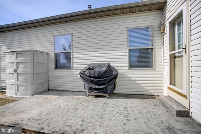 view of home's exterior with a patio