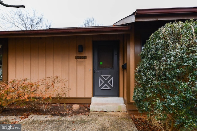 view of doorway to property