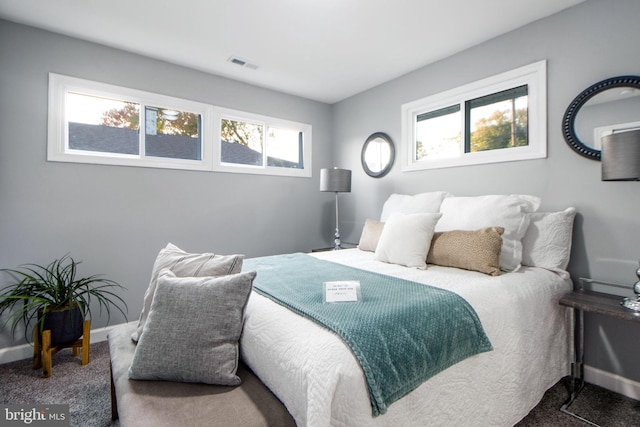 view of carpeted bedroom