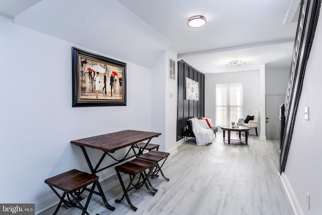 hall featuring light hardwood / wood-style floors