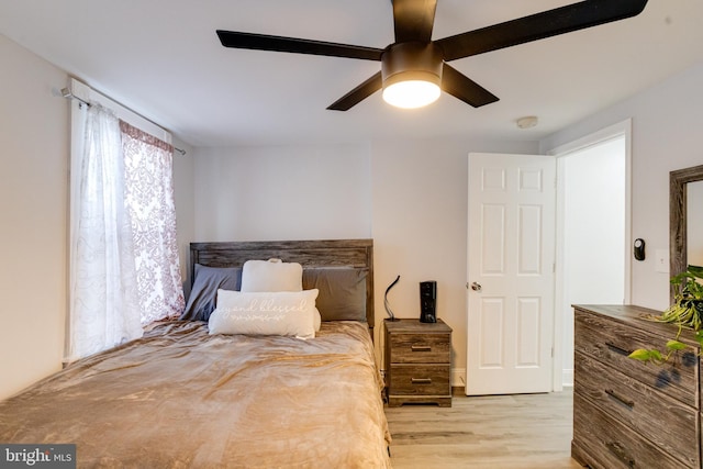 1107 S Carey St, Baltimore, MD 21223 - bedroom with wood finished floors and ceiling fan