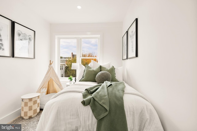 bedroom with carpet floors