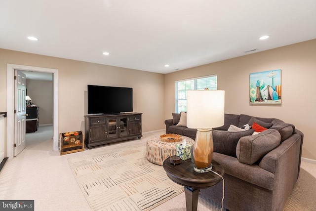 view of carpeted living room