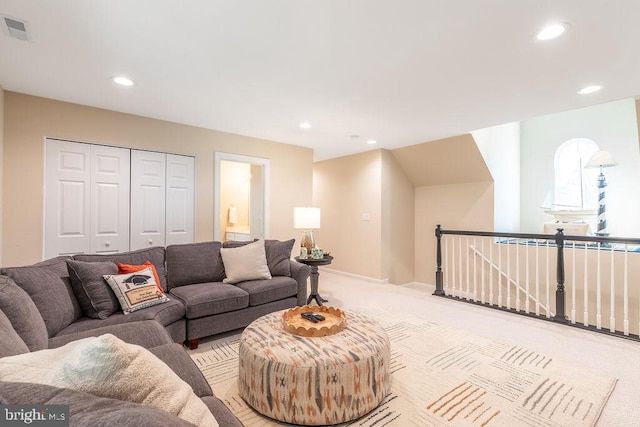 view of carpeted living room