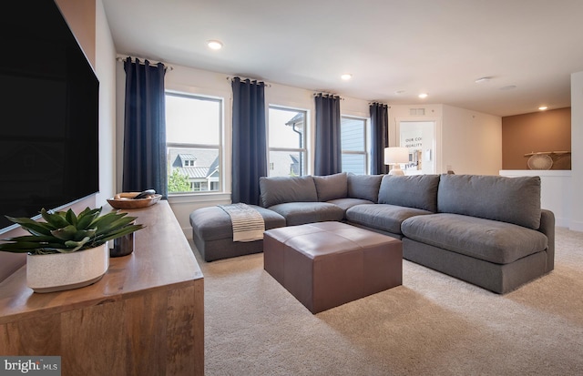 view of carpeted living room