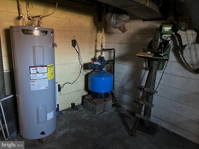 utilities featuring electric water heater