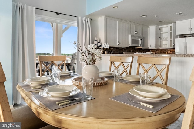 view of dining area