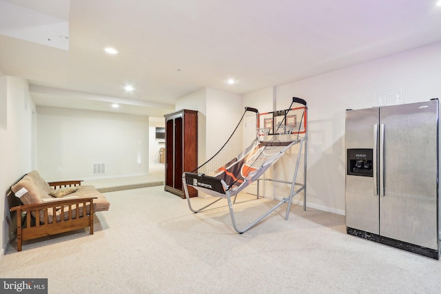 15303 Glastonbury Way, Upper Marlboro, MD 20774 - recreation room featuring recessed lighting, carpet flooring, and baseboards