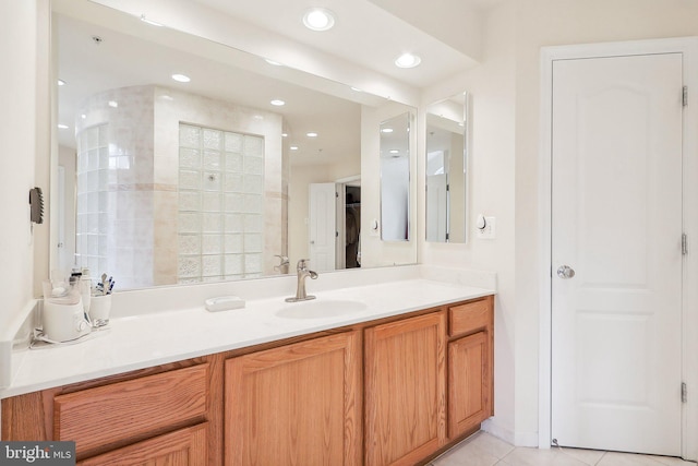 15303 Glastonbury Way, Upper Marlboro, MD 20774 - full bathroom with vanity, tile patterned floors, and recessed lighting