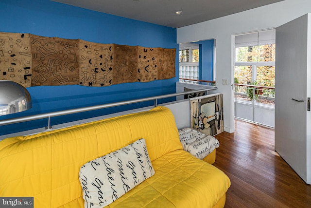 bedroom featuring hardwood / wood-style flooring