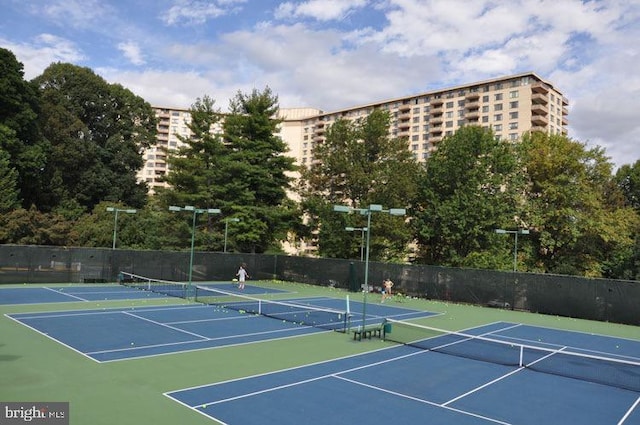 view of tennis court