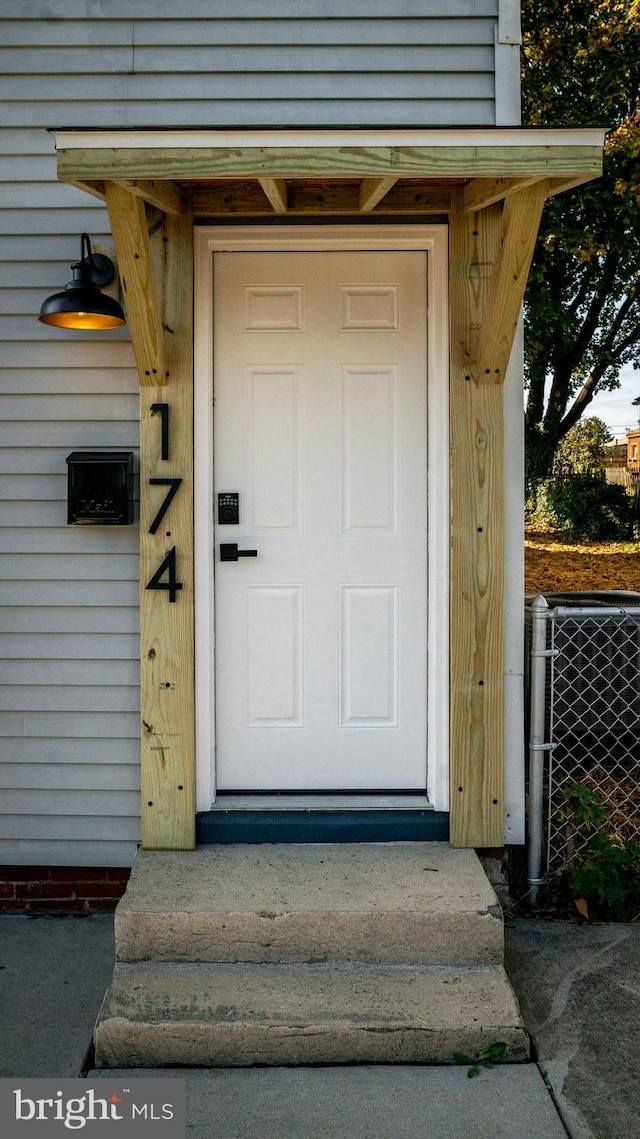 view of doorway to property