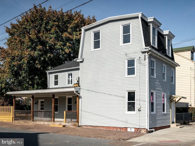 exterior space with a porch