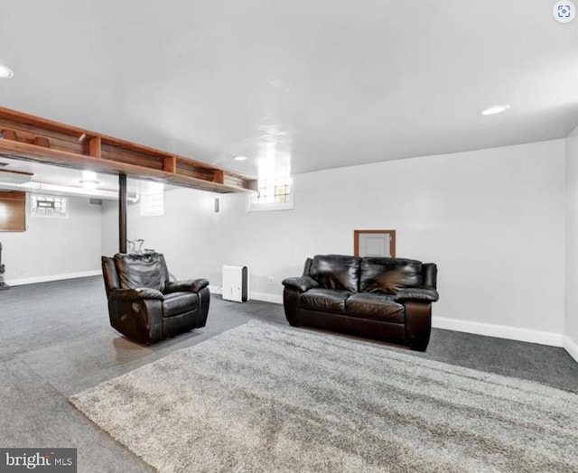 view of carpeted living room